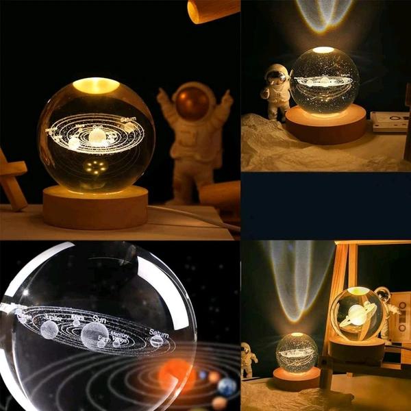 3d Crystall Ball || Night Lamp 