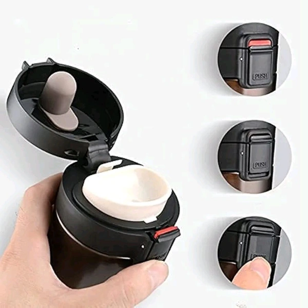 Travel Mug ||  Insulated Coffee Cup with Leakproof Lid,Vacuum Insulation Stainless Steel Reusable for Hot Cold Coffee,Tea, Thermal Mug with Non-Slip (Black, 510 Ml) (Tea Cup)