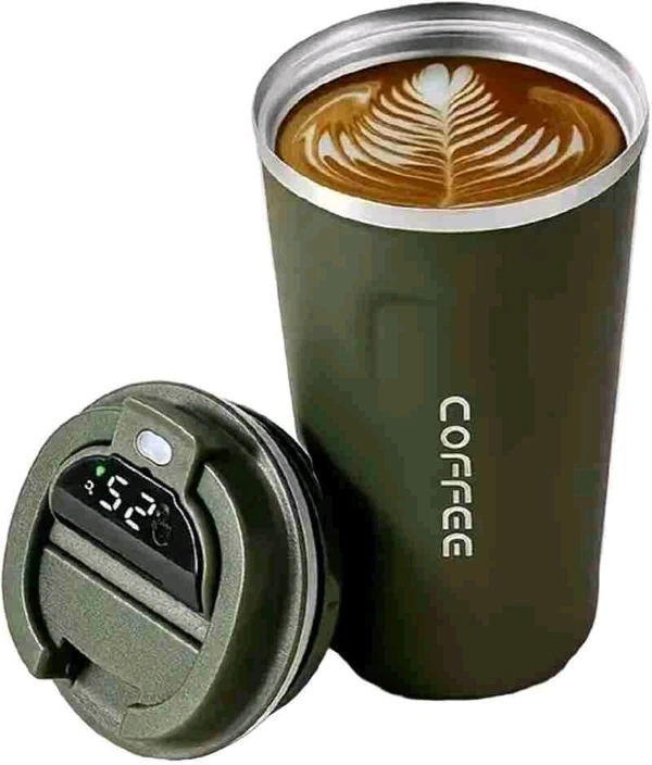 Temperature Coffee Mug || Double Wall Insulated Stainless Steel || Thermos Travel - Hot and Cold 6 Hours 510 ml Flask