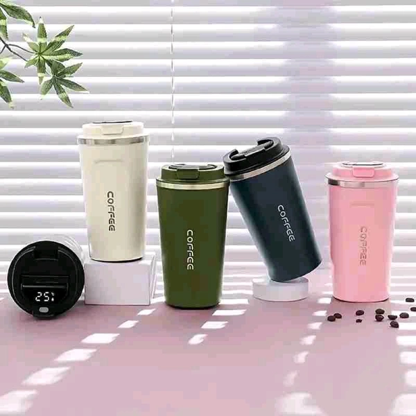 Temperature Coffee Mug || Double Wall Insulated Stainless Steel || Thermos Travel - Hot and Cold 6 Hours 510 ml Flask