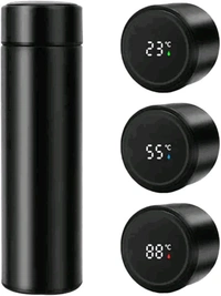 Stainless Steel Vacuum Bottle with LED
Temperature 500 ml Flask (Pack of 1, Black, Steel)