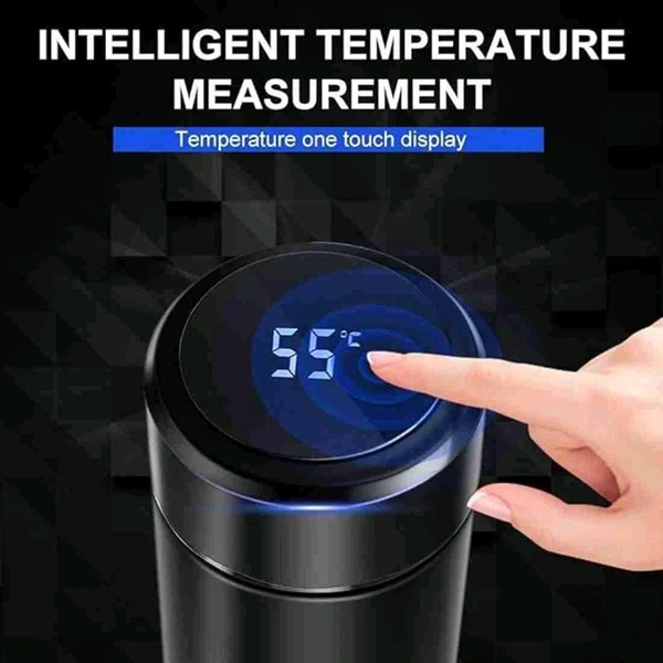 Stainless Steel Vacuum Bottle with LED
Temperature 500 ml Flask (Pack of 1, Black, Steel)