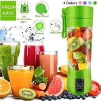 Electric Rechargeable USB Juicer/Blender Machine with 4 Blades 380ml