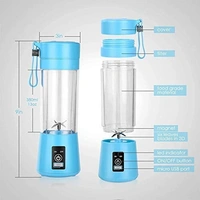 Electric Rechargeable USB Juicer/Blender Machine with 4 Blades 380ml