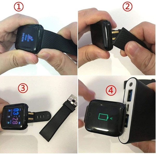 Id-116 Smartband (Black)||smart Bracelet||Fitness Bracelet||