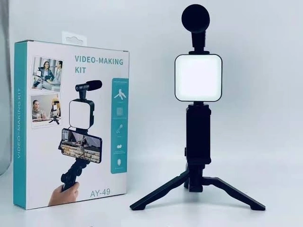 Video Making Kit|| Vlogging Kit || High Quality Mic|| Bright Flash