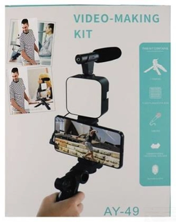 Video Making Kit|| Vlogging Kit || High Quality Mic|| Bright Flash