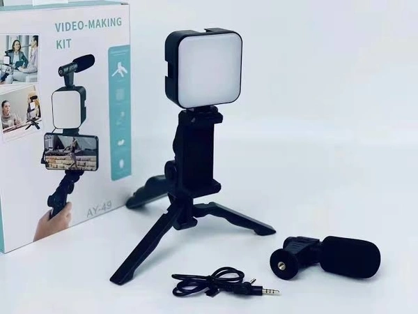 Video Making Kit|| Vlogging Kit || High Quality Mic|| Bright Flash
