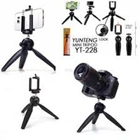 XH-228 Mini Tripod with Universal Mobile Attachment Uses for Vlogging, Video Shooting, Photography YouTube etc Compatible with All Mobile Phones, Action & DSLR Camera's