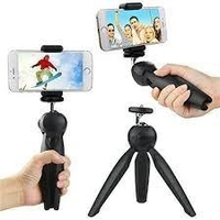 XH-228 Mini Tripod with Universal Mobile Attachment Uses for Vlogging, Video Shooting, Photography YouTube etc Compatible with All Mobile Phones, Action & DSLR Camera's