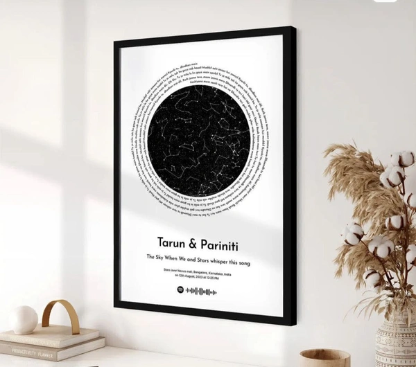 Music Frame | Anniversary Gift | Marriage Gift  - White