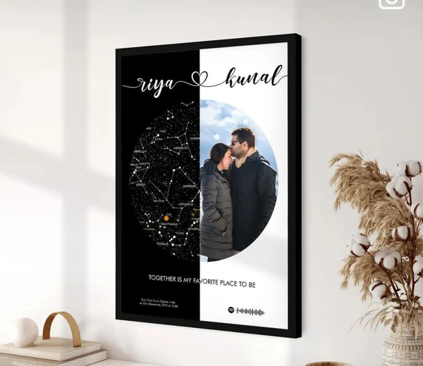 Black N Colour Spotify Frame | Birthday Gift| All Purpose 