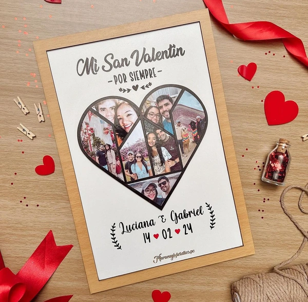 Heart Shape Single Photo Frame|Birthday Frame|Love Frame 