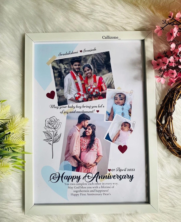 Happy Anniversary Frame| Husband| Wife| Boyfriend| Girlfriend|Couple| Parents