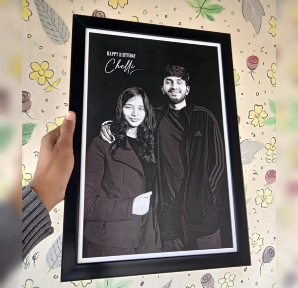 Couple Sketch Frame | Love | Birthday| Anniversary| Sister| Sketch Frame