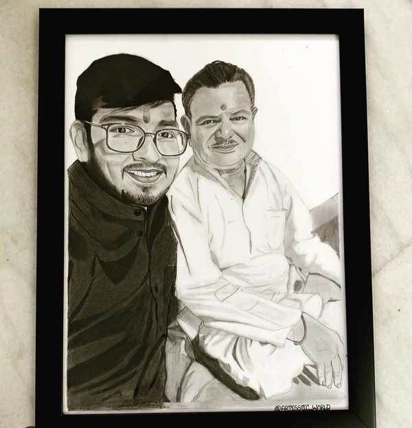 Father N Son Sketch Frame  | Love | Birthday| Anniversary| Sister| Sketch Frame