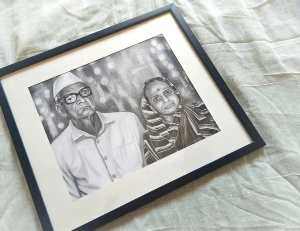 Grand Parents Sketch Frame | Love | Birthday| Anniversary| Sister| Sketch Frame