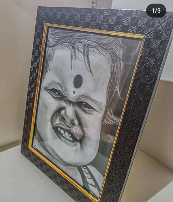 Naughty Baby Sketch Frame | Love | Birthday| Anniversary| Sister| Sketch Frame