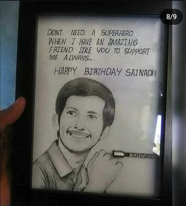 Smart Boy Sketch Frame | Love | Birthday| Anniversary| Sister| Sketch Frame