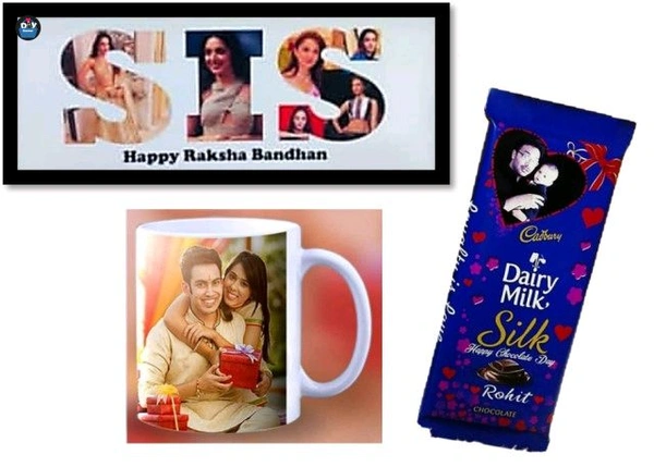 Rakhi Special Combo | Frame : Mug : Chocolate|Brother Frame | Sister Frame| Rakhi Bandhan Frame