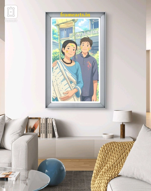 Love Ghibli Frame | Love Frame | Birthday Gifts | Trending Frame| Best Gifts - White, 8"12