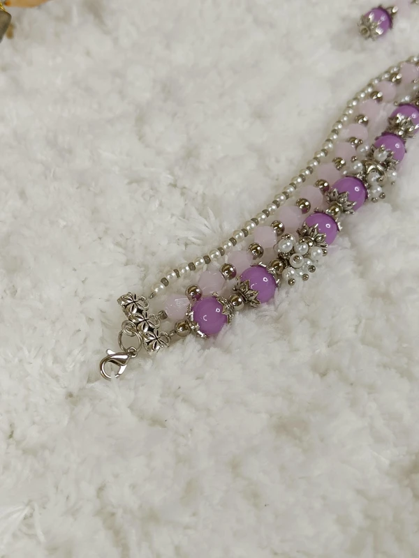 Three Layered Purple Bracelet 
