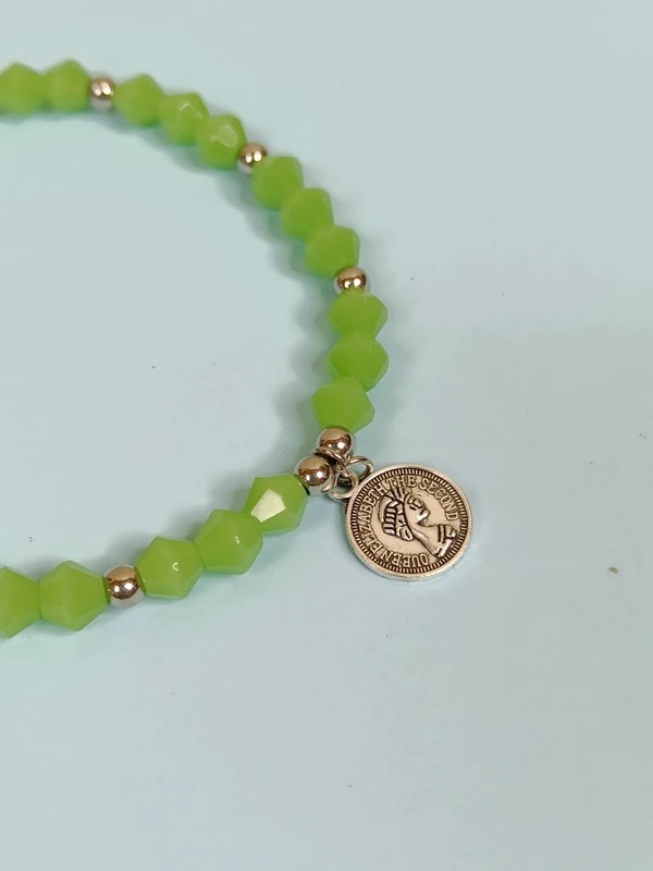 Green Coin Bracelet 