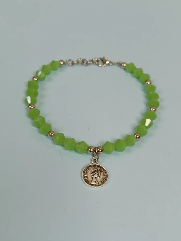 Green Coin Bracelet 