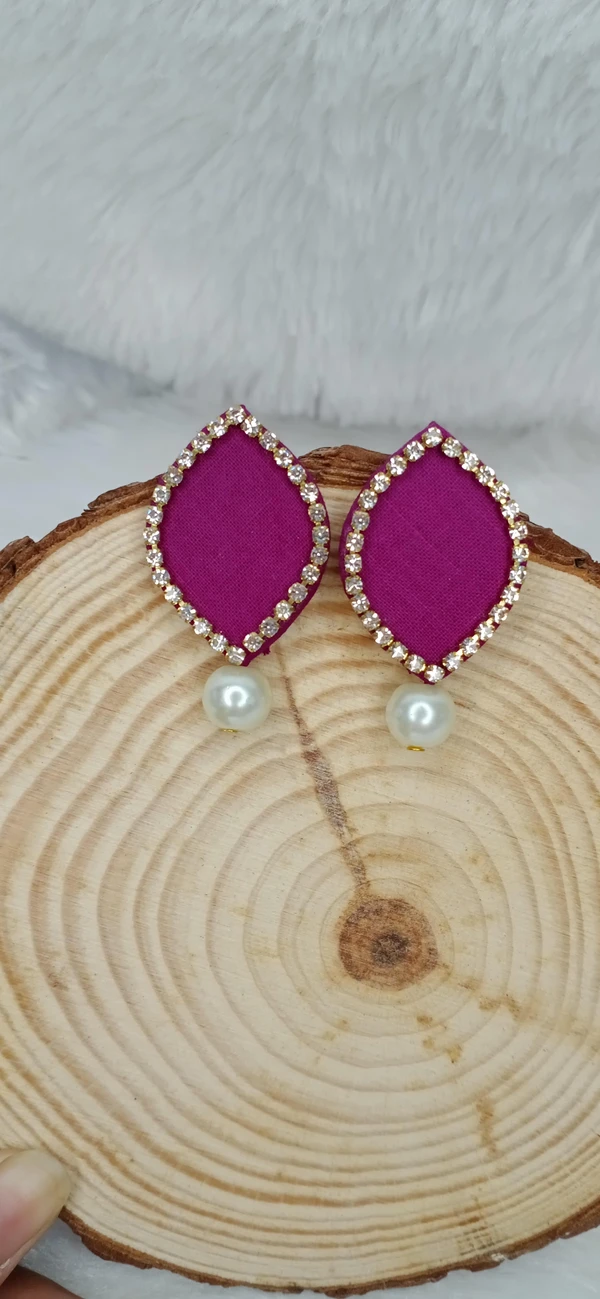 Diamond Studs - Violet Eggplant