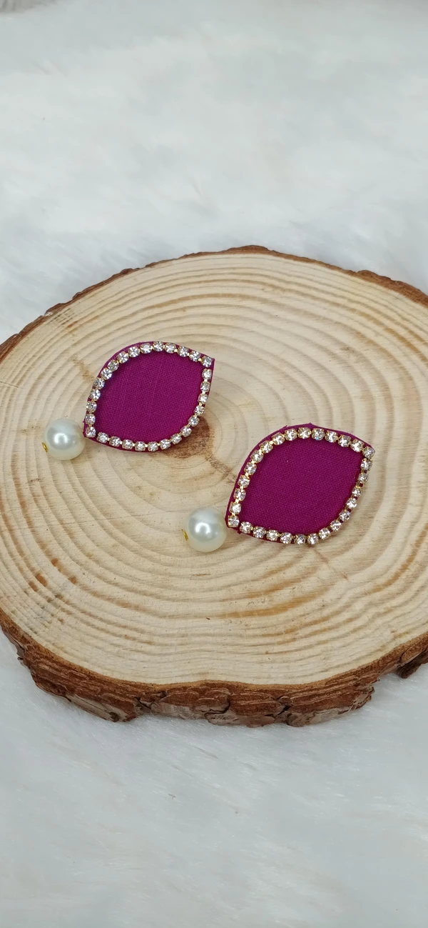 Diamond Studs - Violet Eggplant