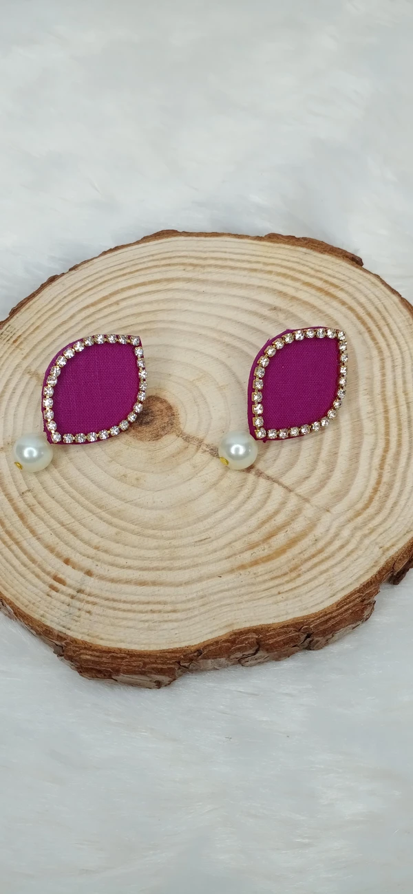 Diamond Studs - Violet Eggplant