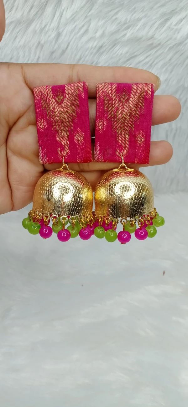 Pink Green Jhumkha