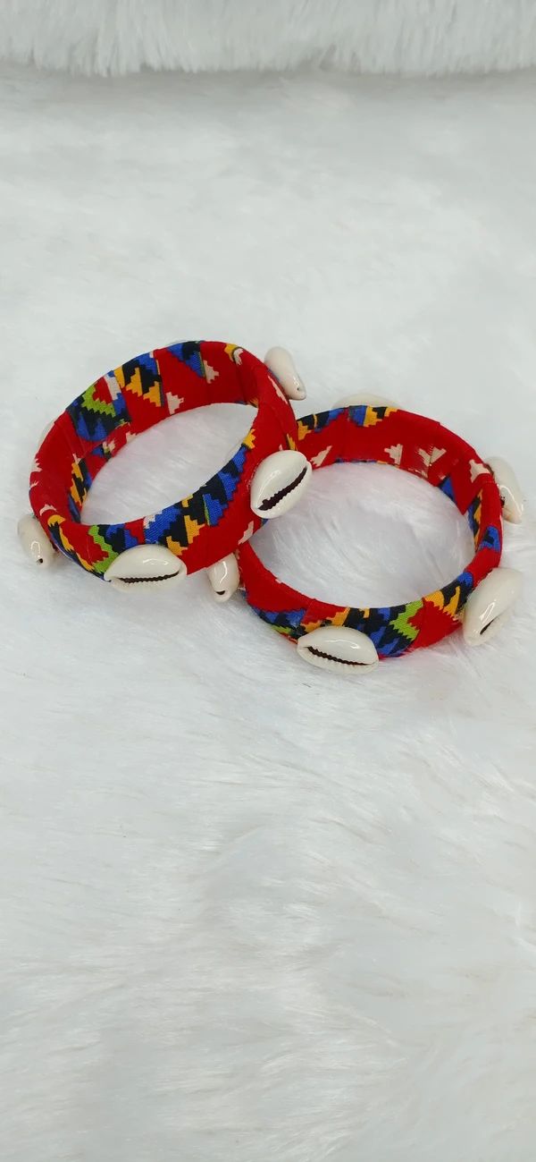 Fabric Cowrie Bangle - 2.4