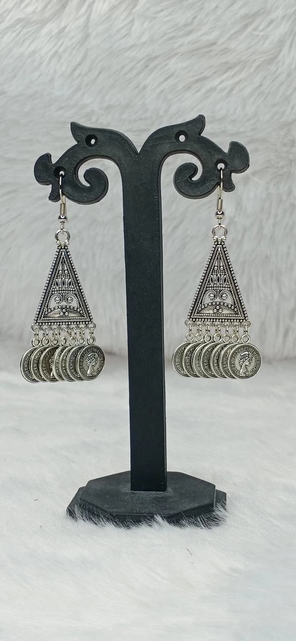 Triangle Coin Earrings 