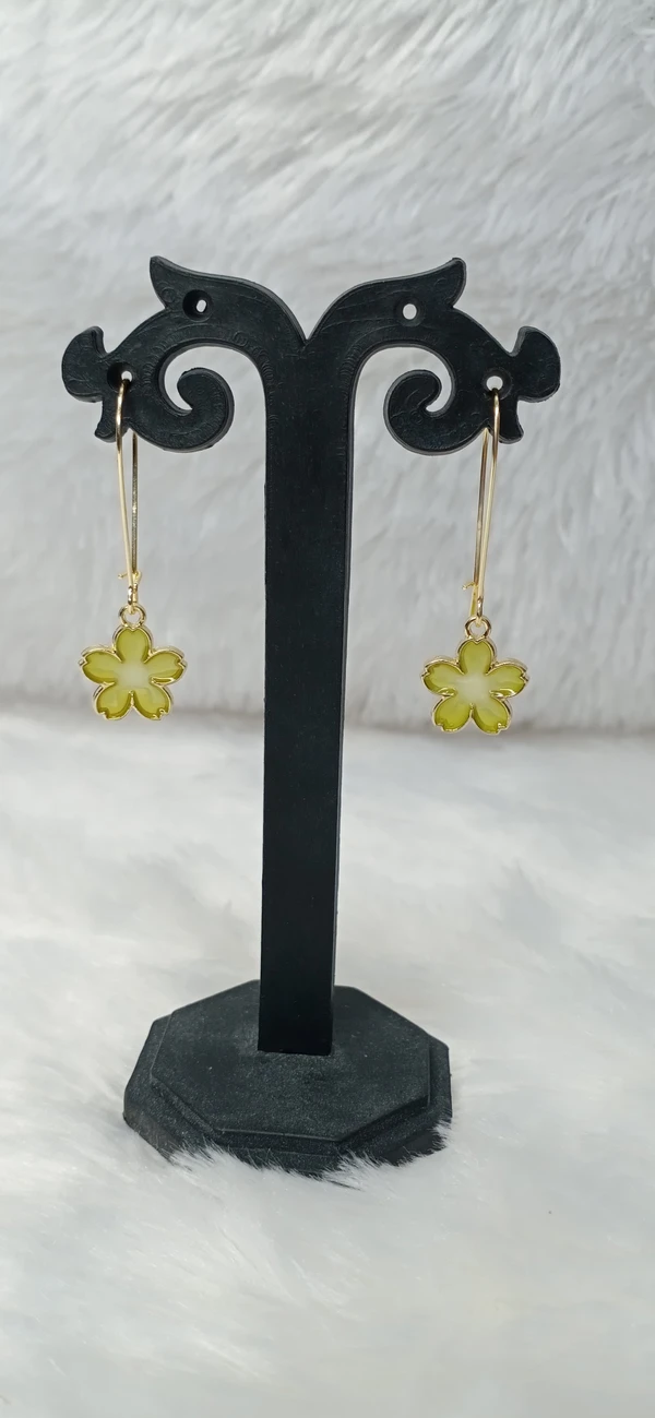 Green Flower Earring