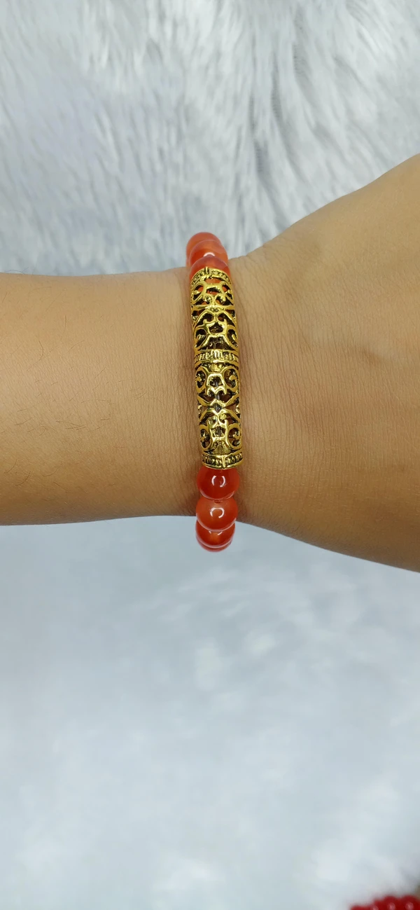 Beaded Bracelet With Hansuli Pipe - Clementine