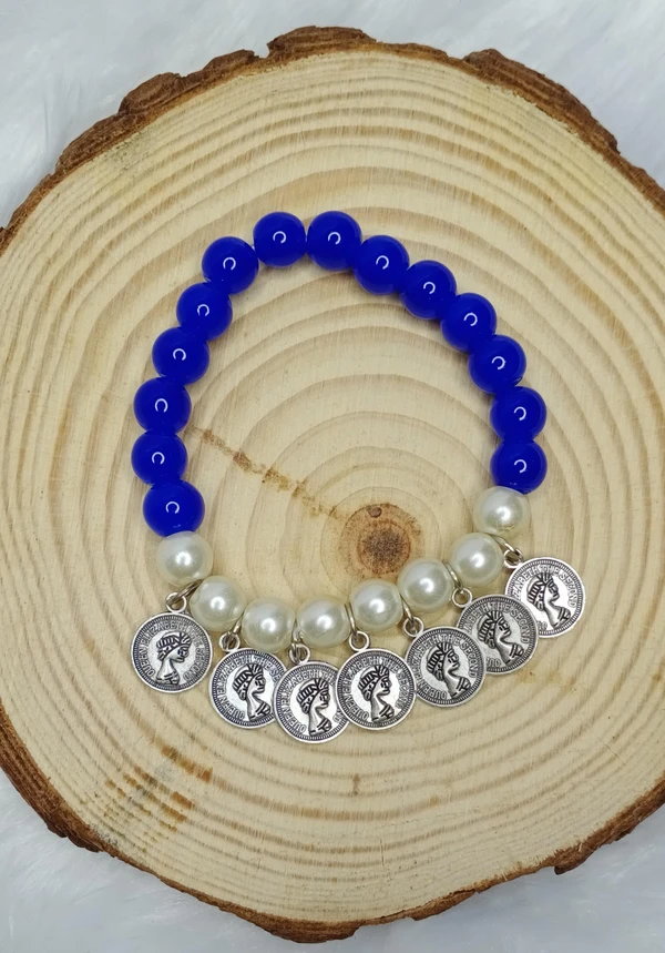 Coin Bracelet  - Blue