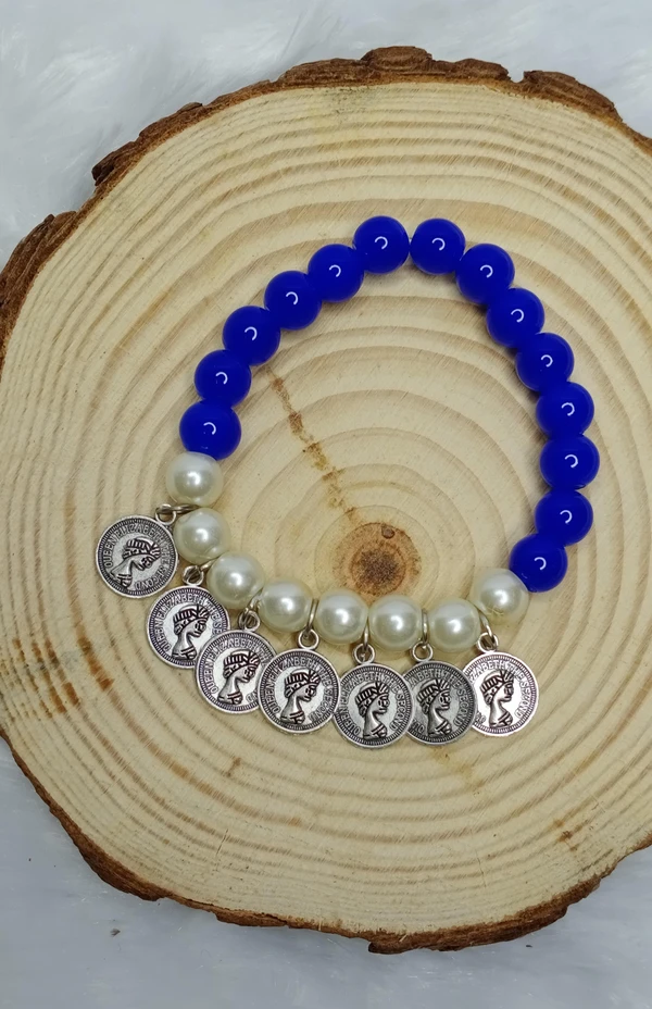 Coin Bracelet  - Blue