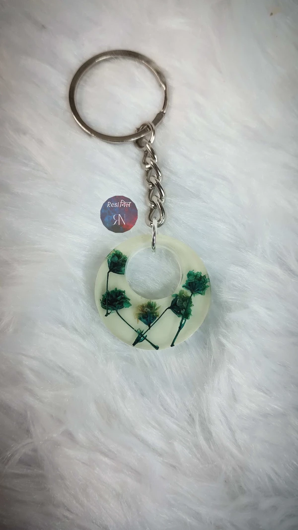Floral Resin Keychain (C)