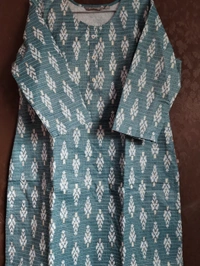 Straight Kurta With Embroidery Designs - M, Gulf Stream