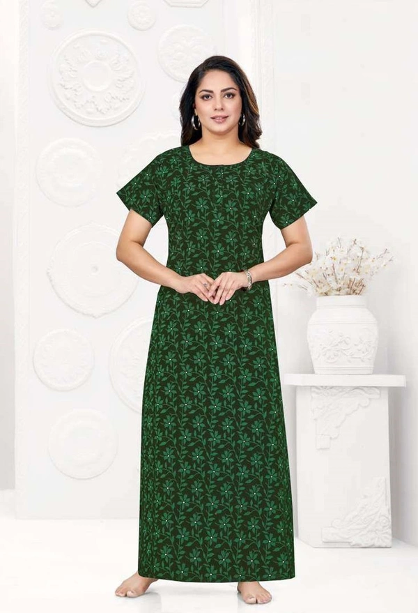 Women's Stitched Ready to Wear Pure Cotton Nighty / Night dress - XXL, Oxley
