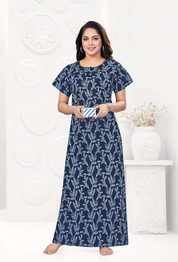 Women's Stitched Ready to Wear Pure Cotton Nighty / Night dress - XXL, Martinique