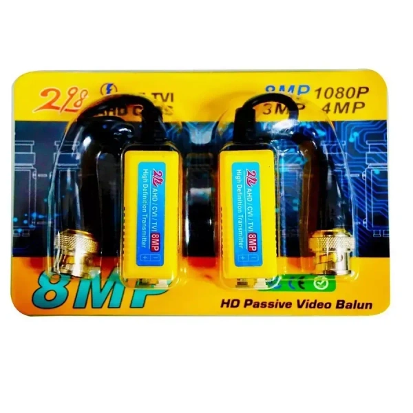 8 MP Video Balun For Cat5, Cat5E, Cat6 Cable