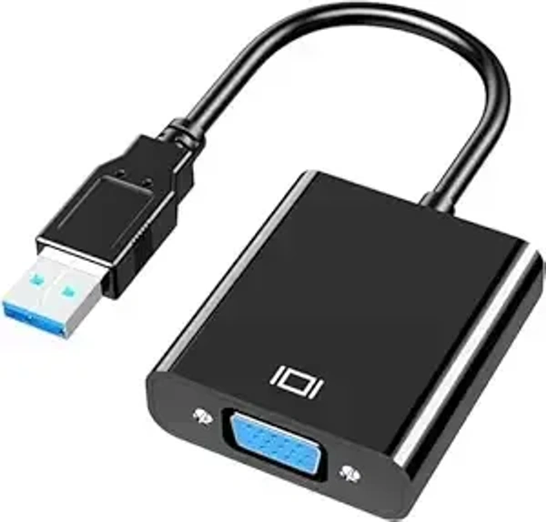 USB 3.0 to VGA Adapter USB 3.0 Male to 15 Pin Female Connector Cable Video Converter for Windows 7/8 / Vista / 10 (Black/White)