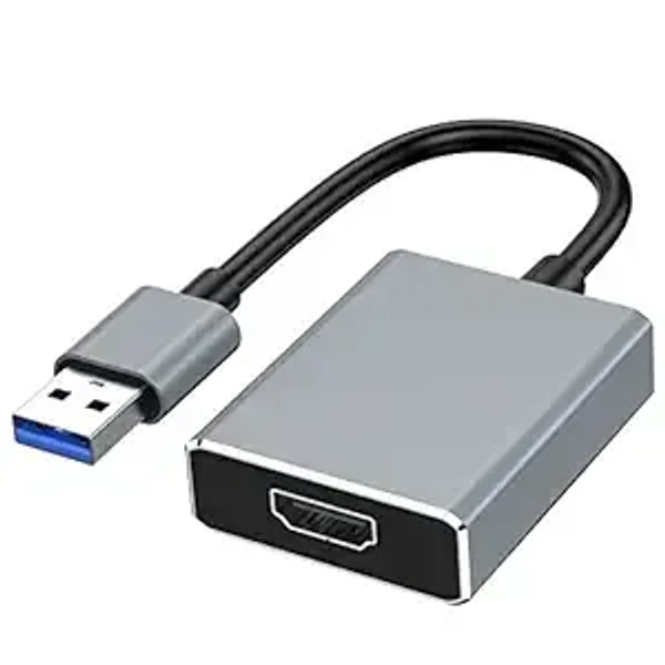 USB to HDMI Adapter, USB 3.0/2.0 to HDMI 1080P Video Graphics Cable Converter Compatible with Windows 7/8/8.1/10 ,Desktop, Laptop, PC, Monitor, Projector, HDTV