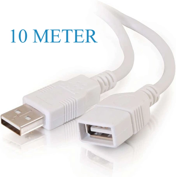 10 METER USB 2.0 Male to Female Extension Plug/Socket Adapter Cable - (Very Useful for LED/LCD TV USB Ports) - 10 METER