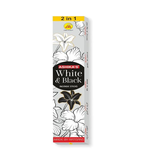 Ashika s White&Black Incense Sticks - 100g