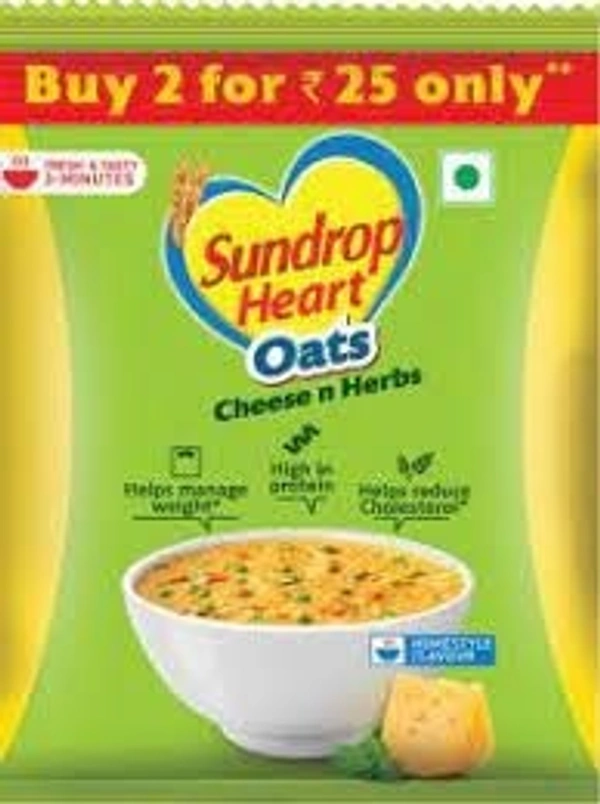 Sundrop Heart Oats Cheese Herbs - 38g