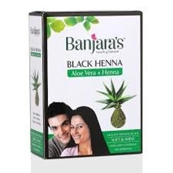 Banjaras Black Henna Aloe Vera + Henna  - 50g(10g*5n)