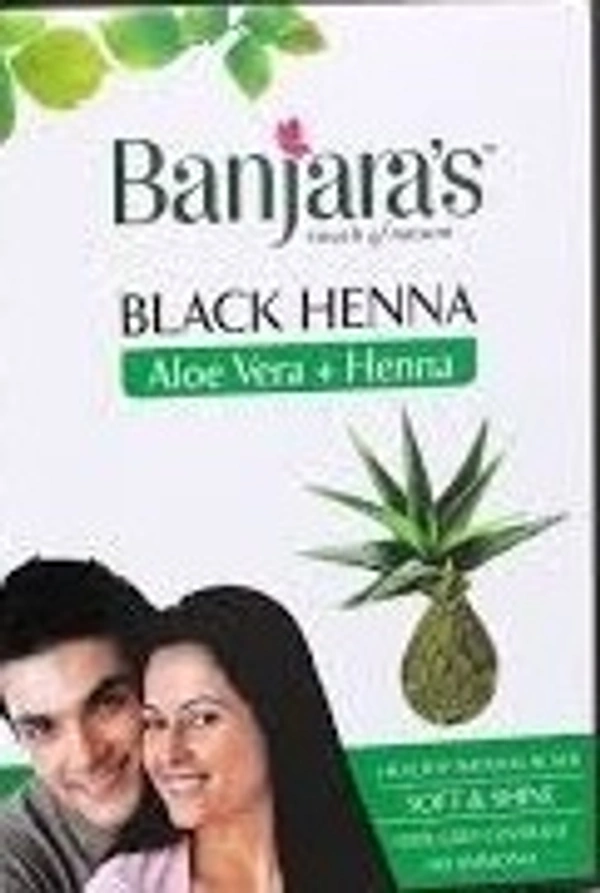 Banjaras  Black Henna Aloe vera +Henna  - 10g*2n